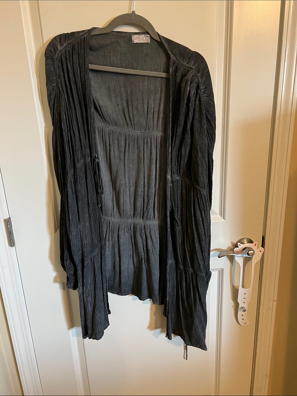 Free People Lightweight Black Women's Open-Front Cardigan Sweater